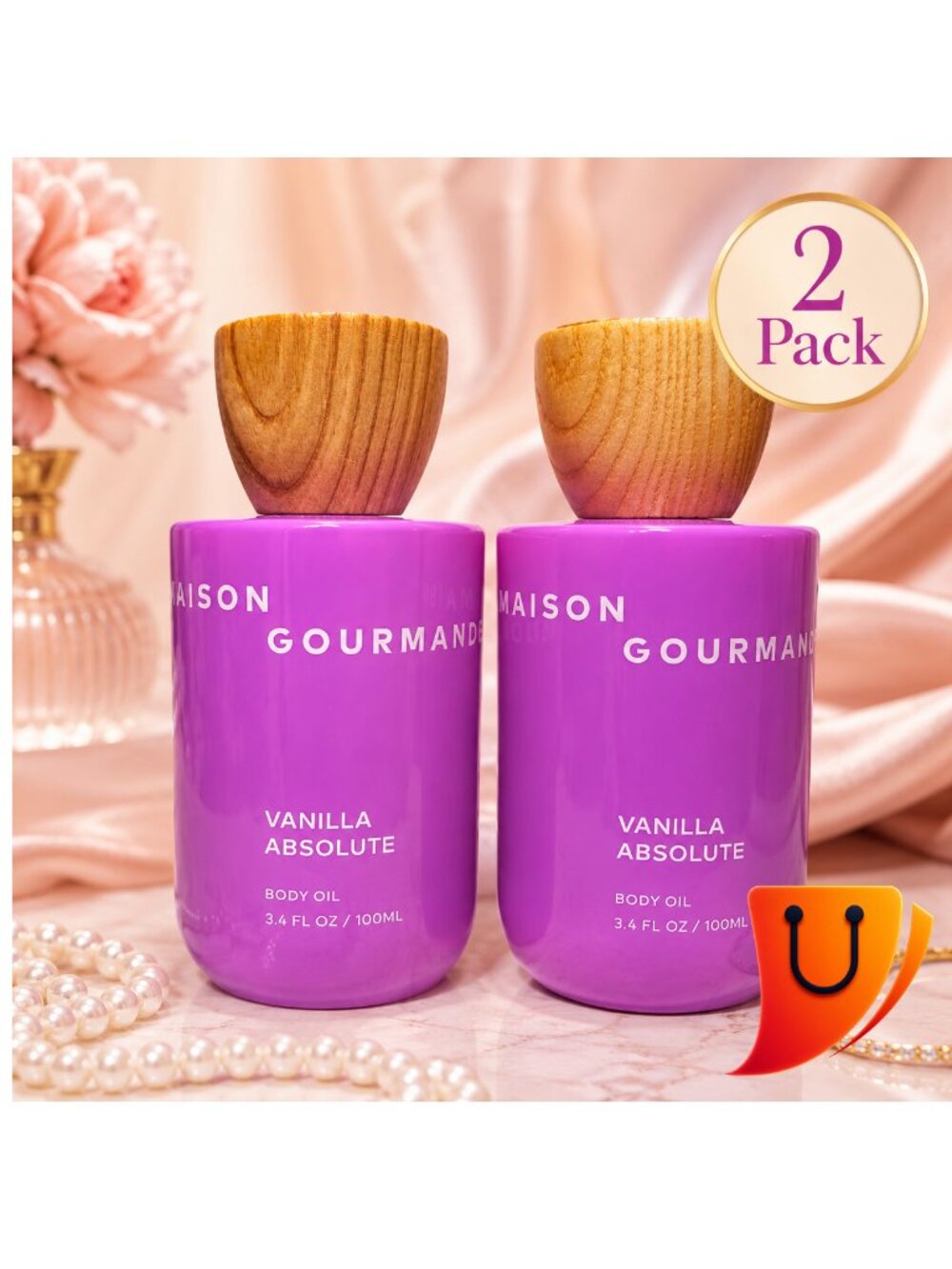 2 Pack Maison Gourmand Body Oil Vanilla Absolute Full Size 3.4oz